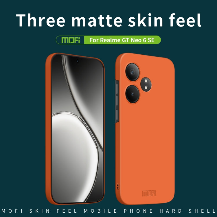 For Realme GT Neo6 SE MOFI Qin Series Skin Feel All-inclusive PC Phone Case(Green)