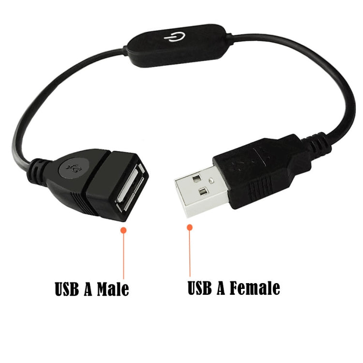 JUNSUNMAY USB LED Touch Inline Dimmer Switch Controller for Single Color, Length 30cm(Black)