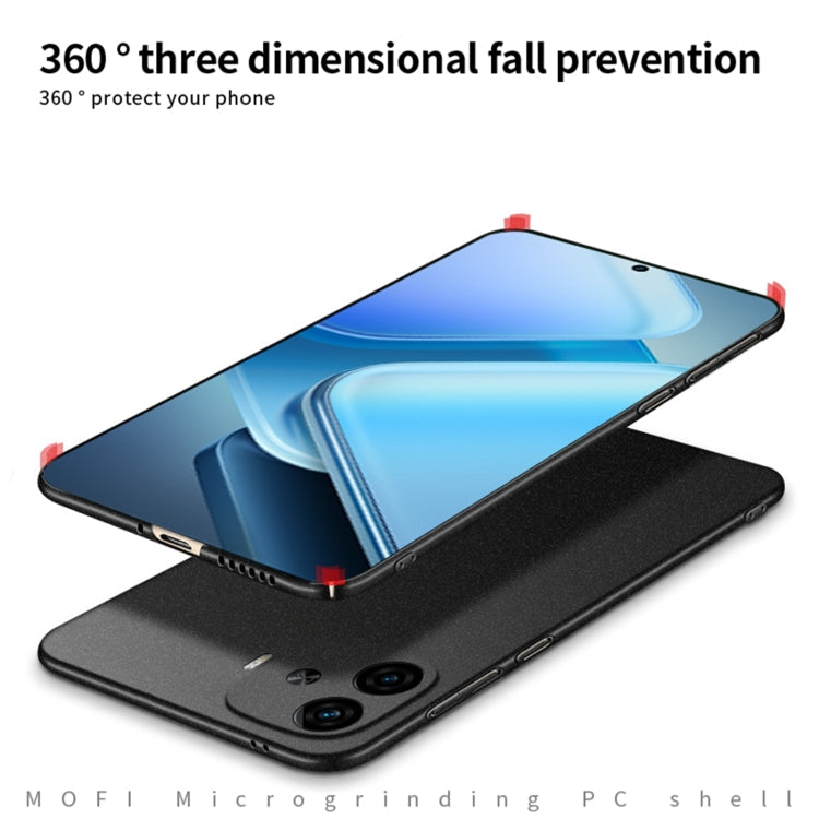 For vivo iQOO Z9 Turbo / iQOO Z9 MOFI Fandun Series Frosted PC Ultra-thin All-inclusive Phone Case(Blue)
