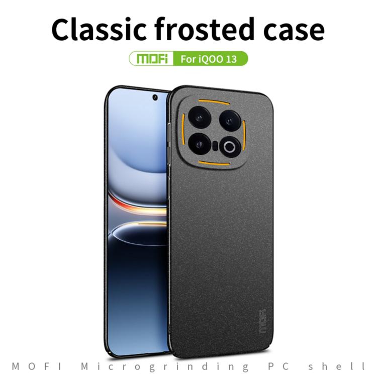 For vivo iQOO 13 MOFI Fandun Series Frosted PC Ultra-thin All-inclusive Phone Case(Blue)