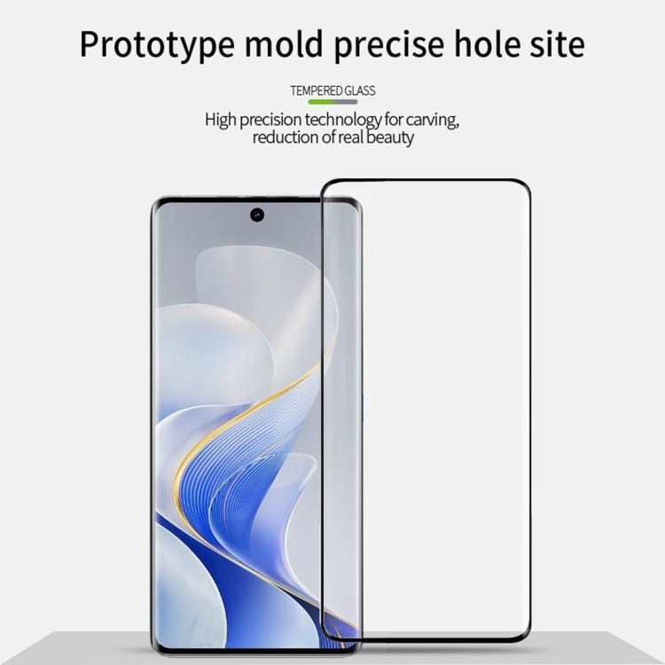 For vivo S19 Pro PINWUYO 9H 3D Hot Bending Tempered Glass Film(Black)