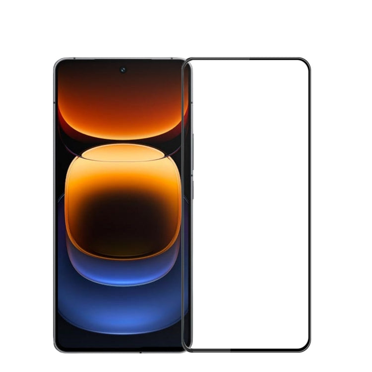For vivo iQOO 13 PINWUYO 9H 3D Hot Bending Tempered Glass Film(Black)