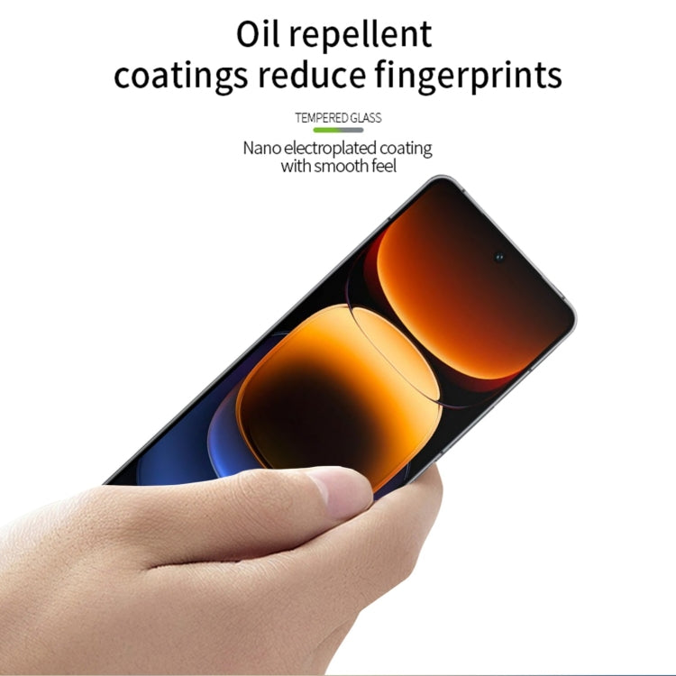 For vivo iQOO 13 PINWUYO 9H 3D Hot Bending Tempered Glass Film(Black)