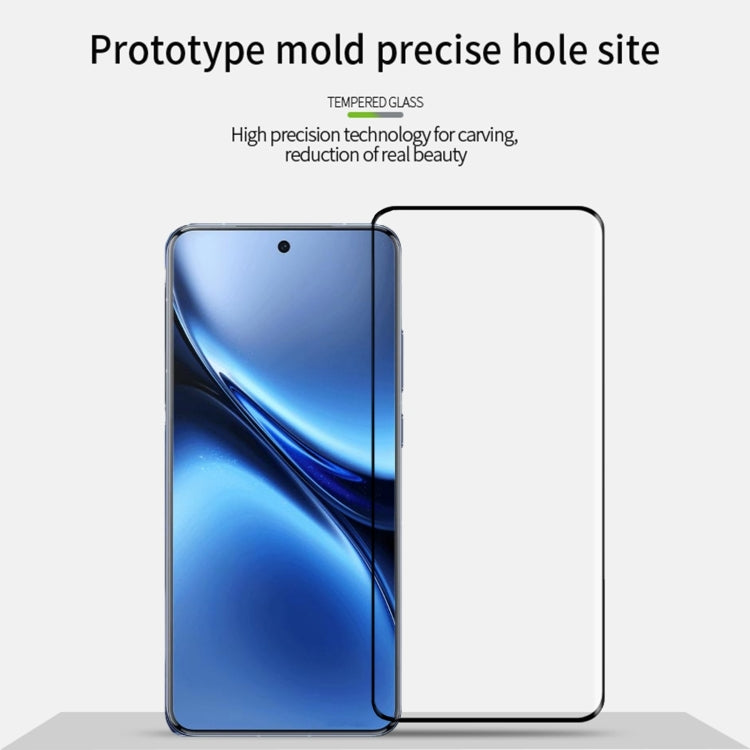 For vivo X200 Pro PINWUYO 9H 3D Hot Bending Tempered Glass Film(Black)