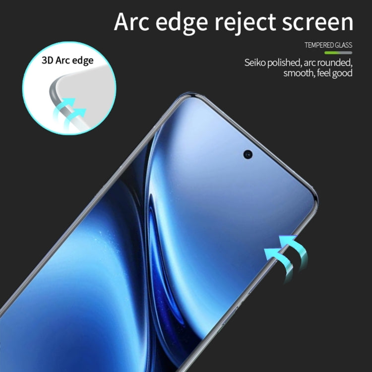 For vivo X200 Pro PINWUYO 9H 3D Hot Bending Tempered Glass Film(Black)