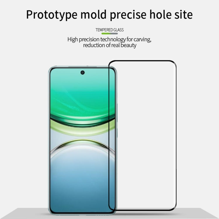 For vivo Y300 Pro PINWUYO 9H 3D Hot Bending Tempered Glass Film(Black)