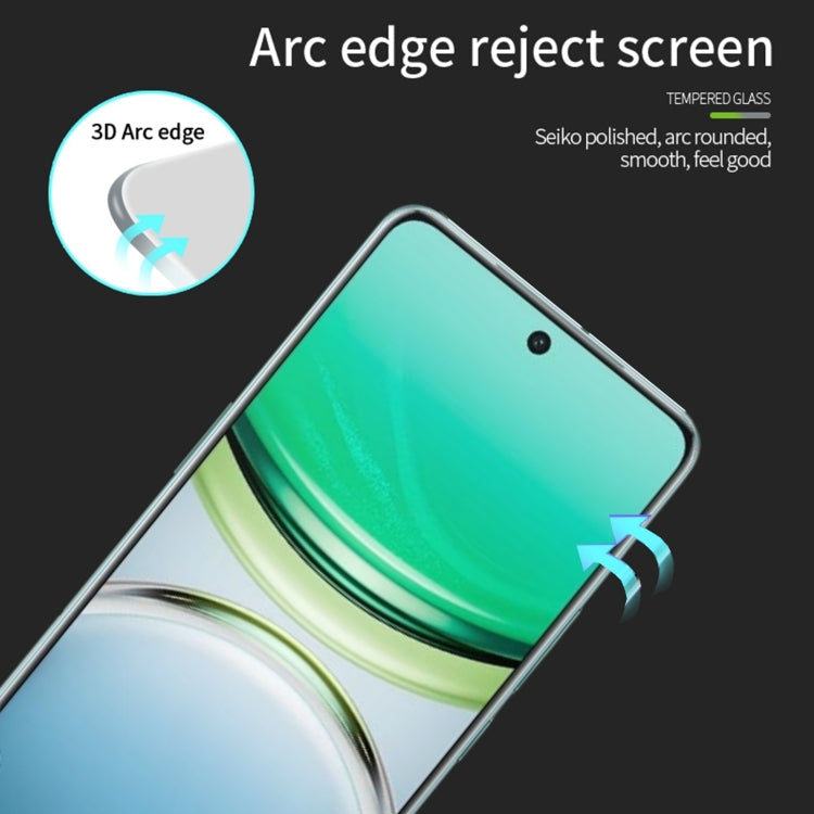 For vivo Y300 Pro PINWUYO 9H 3D Hot Bending Tempered Glass Film(Black)