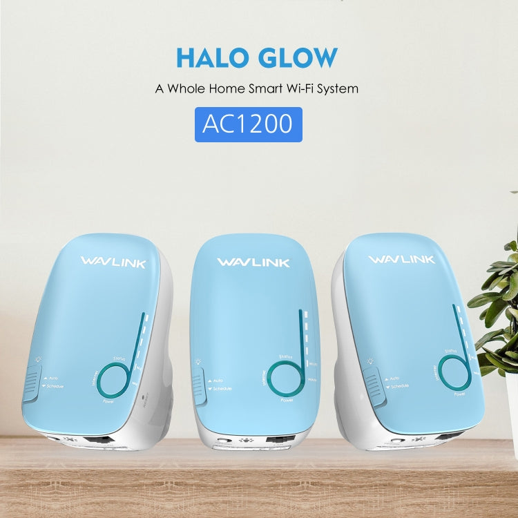 WAVLINK WN576K3 AC1200 Household WiFi Router Network Extender Dual Band Wireless Repeater, Plug:US Plug