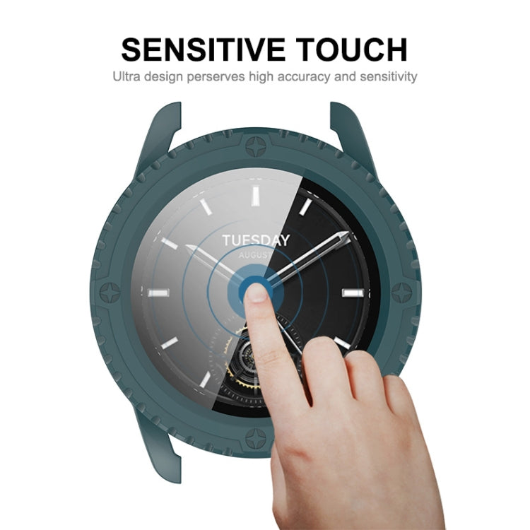 For Xiaomi Watch S3 ENKAY Hat-Prince Full Coverage Tempered Glass Film Integrated PC Watch Cover(Black)