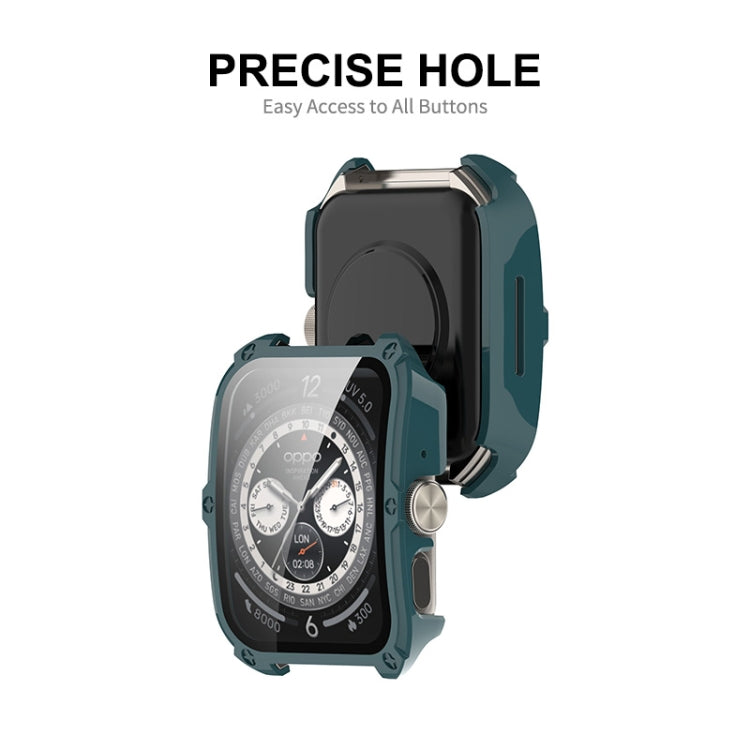 For OPPO Watch 4 Pro ENKAY Hat-Prince Full Coverage Tempered Glass Film Integrated PC Watch Cover(Pink)