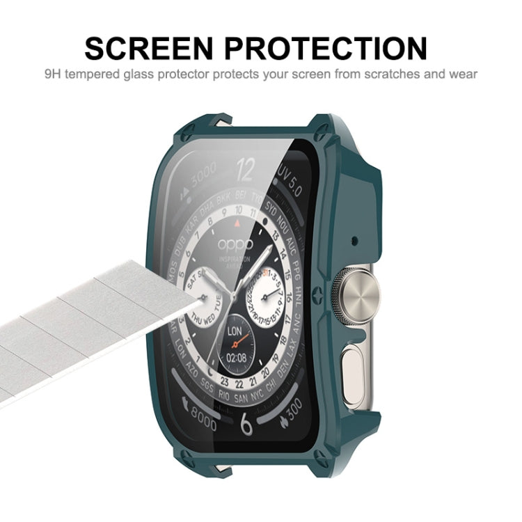 For OPPO Watch 4 Pro ENKAY Hat-Prince Full Coverage Tempered Glass Film Integrated PC Watch Cover(Black)