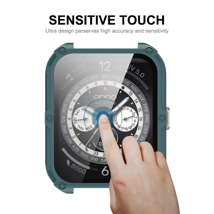 For OPPO Watch 4 Pro ENKAY Hat-Prince Full Coverage Tempered Glass Film Integrated PC Watch Cover(Pink)