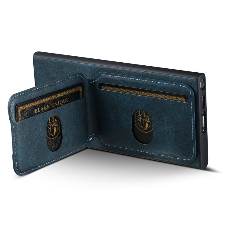 For Samsung Galaxy S23+ 5G Suteni H02 Leather Wallet Stand Back Phone Case(Blue)