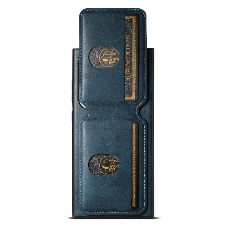 For Samsung Galaxy S23+ 5G Suteni H02 Leather Wallet Stand Back Phone Case(Blue)