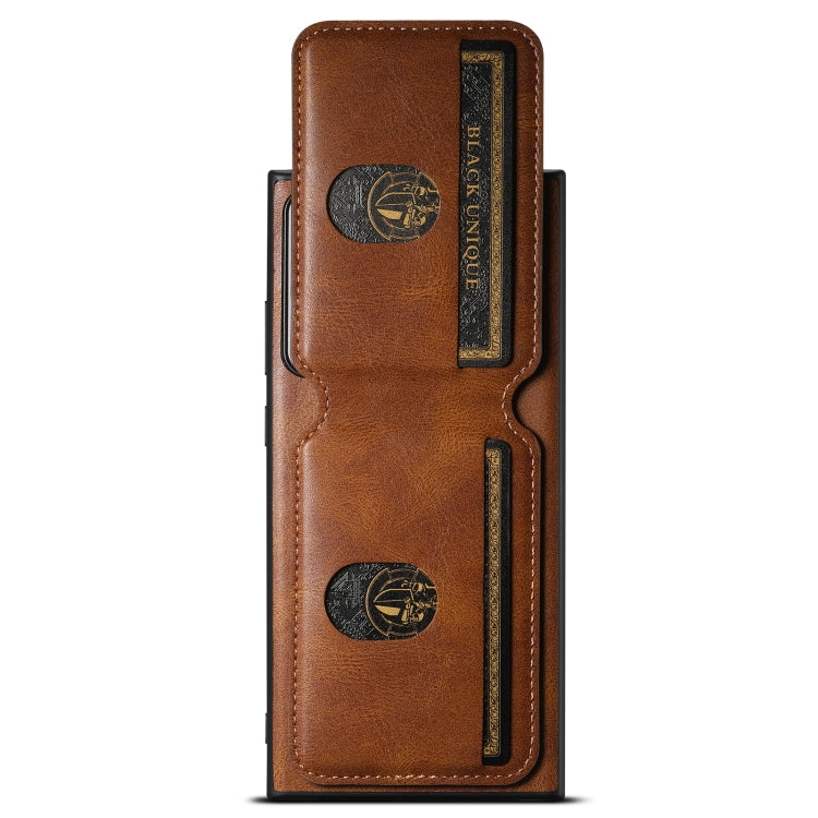 For Samsung Galaxy Note20 5G Suteni H02 Leather Wallet Stand Back Phone Case(Brown)