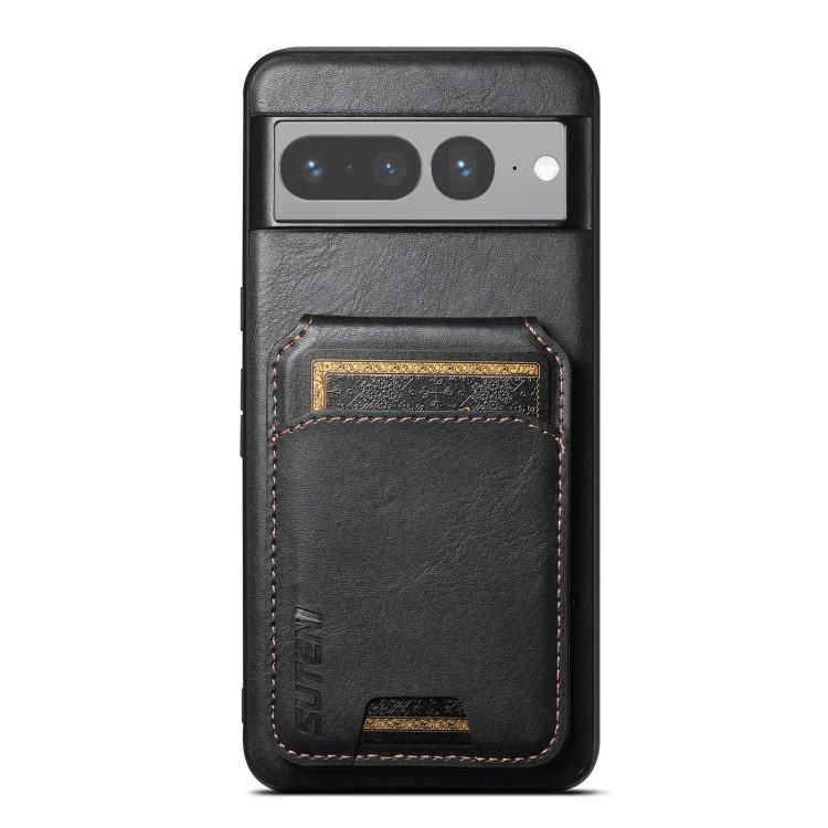 For Google Pixel 7 Pro Suteni H02 Leather Wallet Stand Back Phone Case(Black)