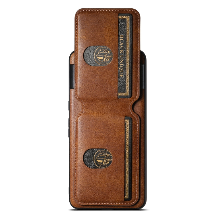 For Google Pixel 8 Suteni H02 Leather Wallet Stand Back Phone Case(Brown)
