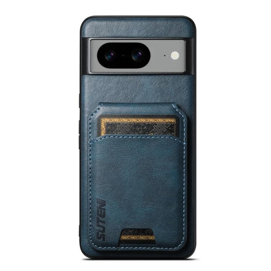 For Google Pixel 9 Suteni H02 Leather Wallet Stand Back Phone Case(Blue)