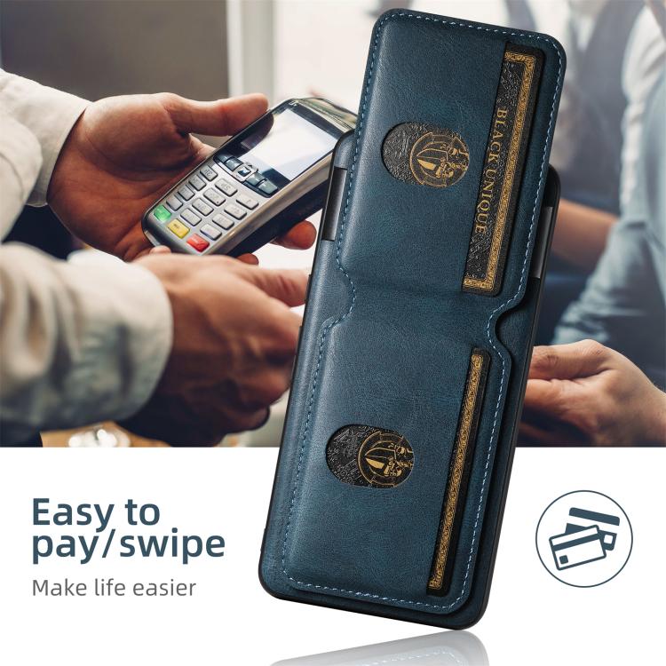 For Google Pixel 10 Pro Suteni H02 Leather Wallet Stand Back Phone Case(Blue)