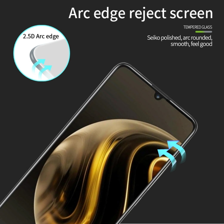 For ZTE Blade A72 4G PINWUYO 9H 2.5D Full Screen Tempered Glass Film(Black)