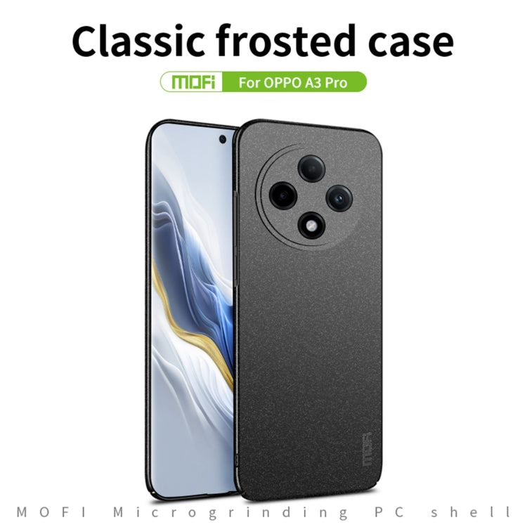 For OPPO A3 Pro MOFI Fandun Series Frosted PC Ultra-thin All-inclusive Phone Case(Blue)