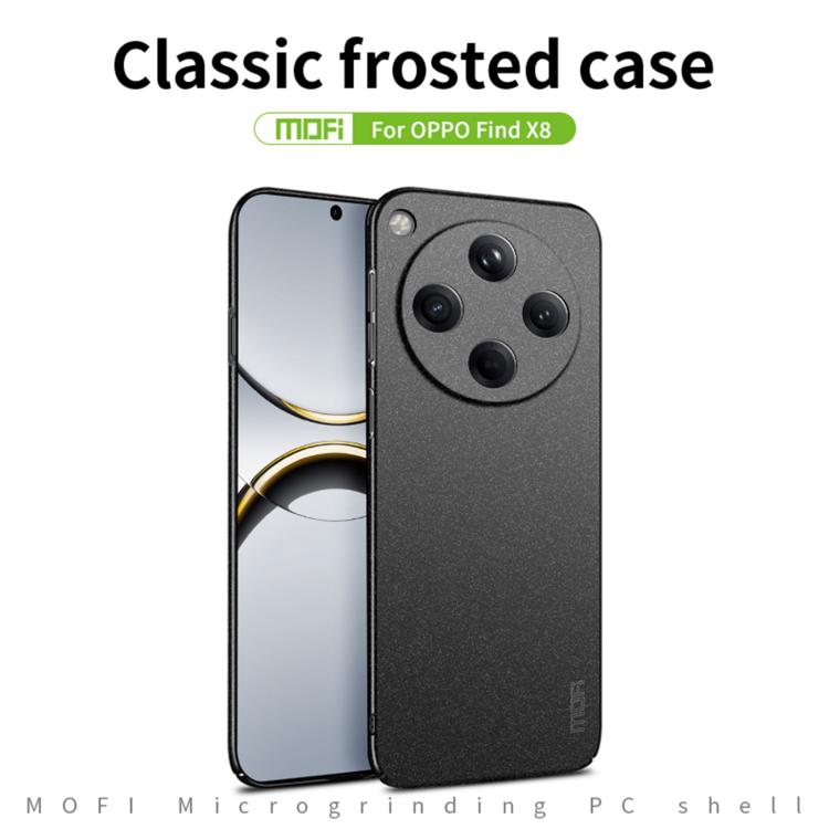 For OPPO Find X8 MOFI Fandun Series Frosted PC Ultra-thin All-inclusive Phone Case(Black)