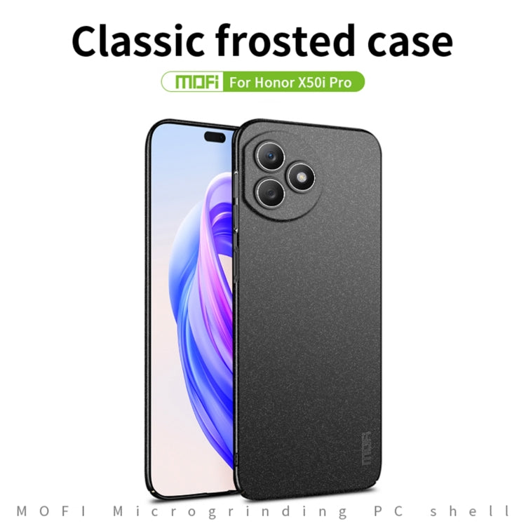 For Honor X50i+ / X50i Pro MOFI Fandun Series Frosted PC Ultra-thin All-inclusive Phone Case(Black)