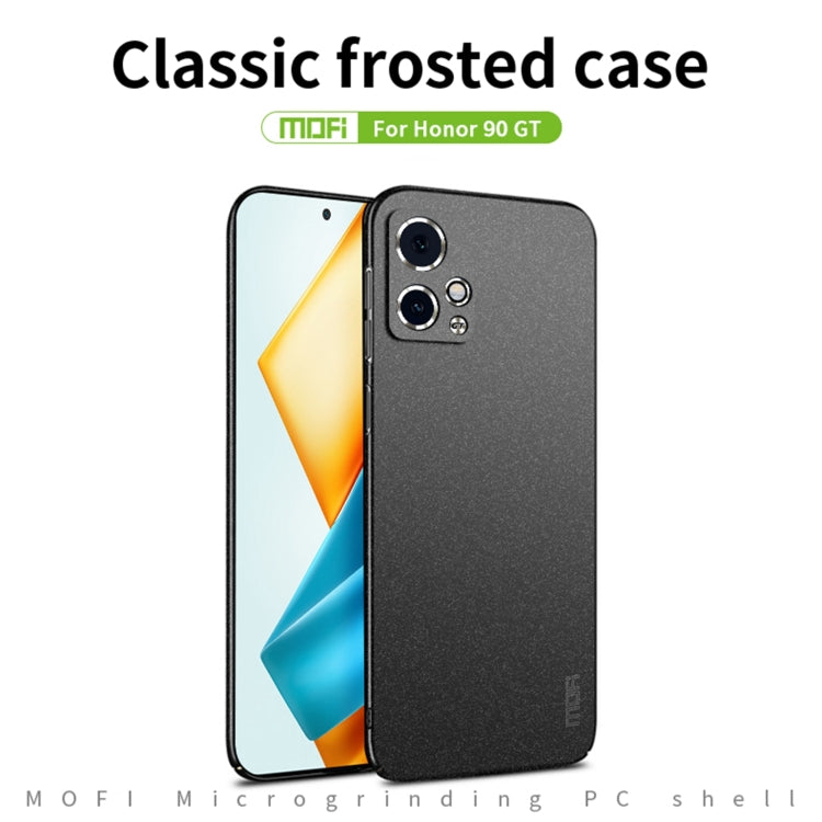 For Honor 90 GT MOFI Fandun Series Frosted PC Ultra-thin All-inclusive Phone Case(Black)