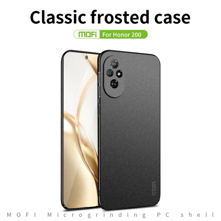 For Honor 200 MOFI Fandun Series Frosted PC Ultra-thin All-inclusive Phone Case(Blue)