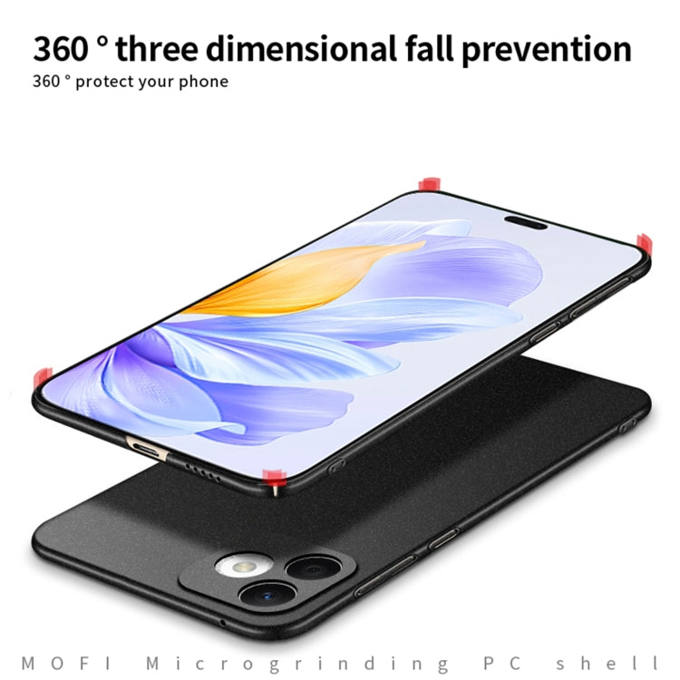 For Honor X60i MOFI Fandun Series Frosted PC Ultra-thin All-inclusive Phone Case(Black)