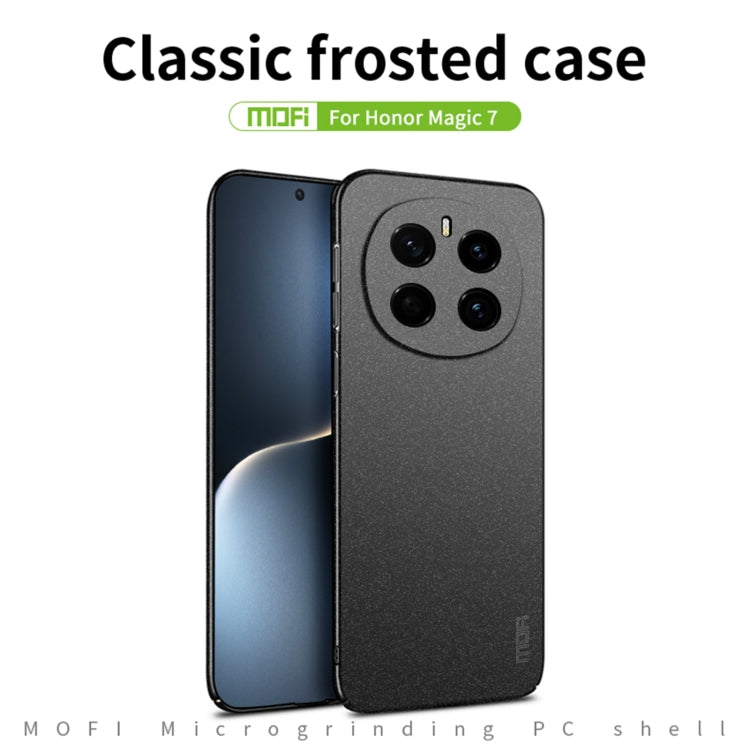 For Honor Magic7 MOFI Fandun Series Frosted PC Ultra-thin All-inclusive Phone Case(Blue)