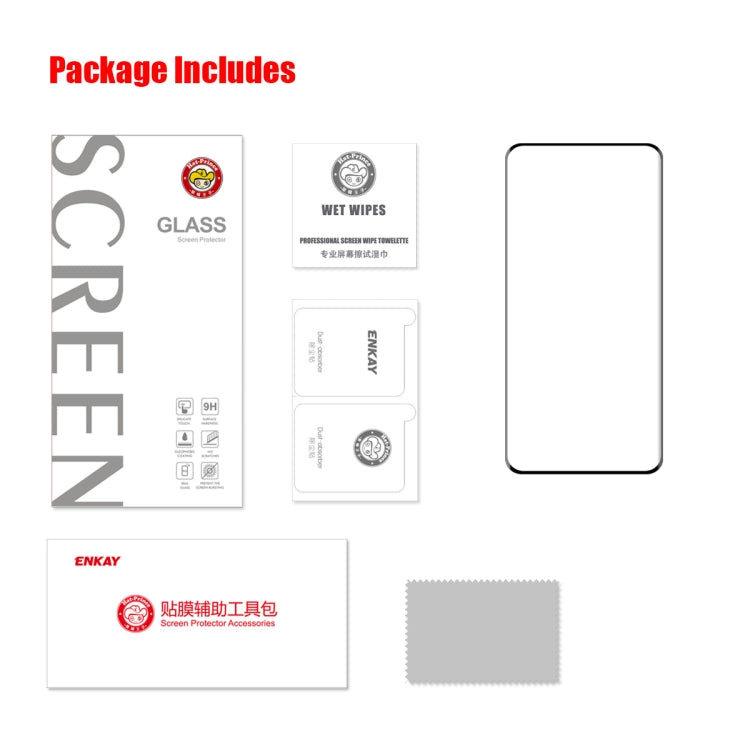 For OnePlus 12 ENKAY Hat-Prince 3D Hot Bending Side Glue Tempered Glass Full Film