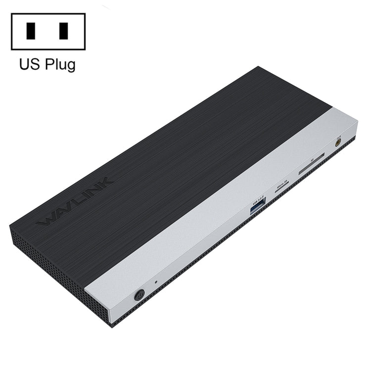 WAVLINK WL-UMD01 USB3.0 Splitter Docking Station Gigabit Ethernet / DP / HD Cable Converter(US Plug)