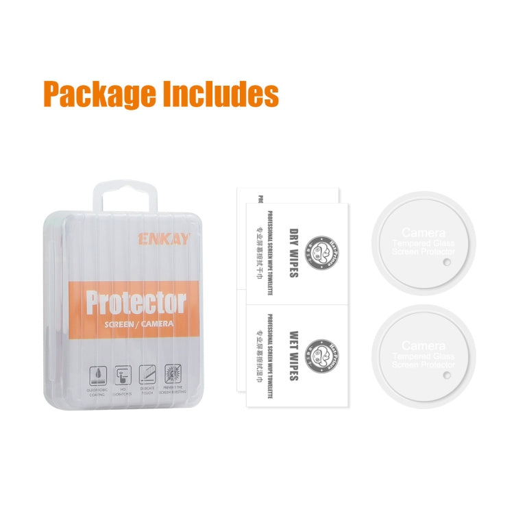 For OnePlus 12 2pcs ENKAY Hat-Prince  9H Rear Camera Lens Tempered Glass Film