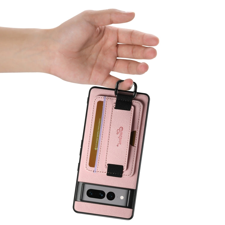 For Google Pixel 8 Pro Suteni H13 Litchi Leather Wrist Strap Wallet Back Phone Case(Pink)