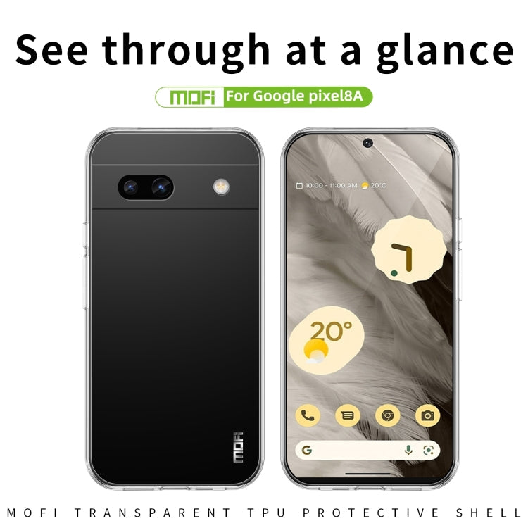 For Google Pixel 8a MOFI Ming Series Ultra-thin TPU Phone Case(Transparent)