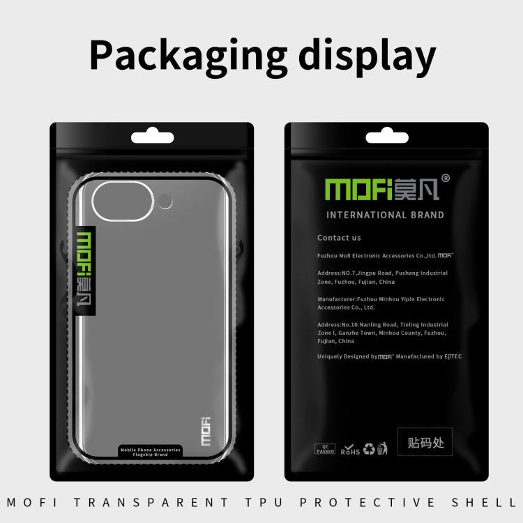 For Google Pixel 10 Pro XL MOFI Ming Series Ultra-thin TPU Phone Case(Transparent)