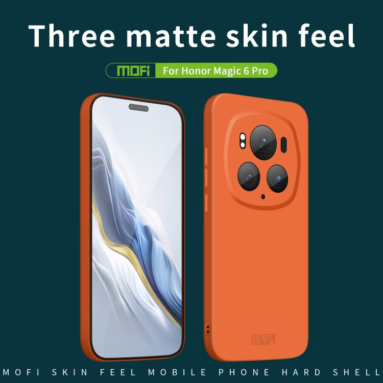 For Honor Magic6 Pro MOFI Qin Series Skin Feel All-inclusive PC Phone Case(Green)