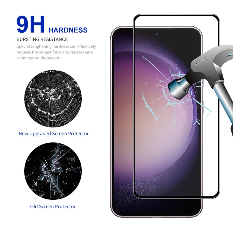 For Samsung Galaxy S25 / S24 5G ENKAY Hat-Prince 0.18mm High Aluminum-silicon Tempered Glass Film, Support Ultrasonic Fingerprint Unclock