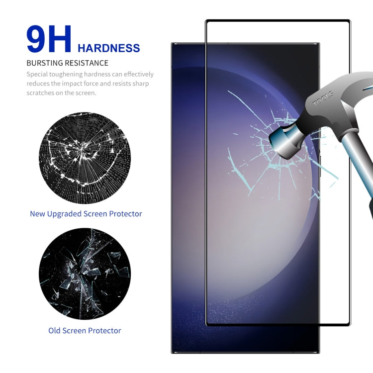 For Samsung Galaxy S24 Ultra 5G ENKAY Hat-Prince 0.18mm High Aluminum-silicon Tempered Glass Film, Support Ultrasonic Fingerprint Unclock