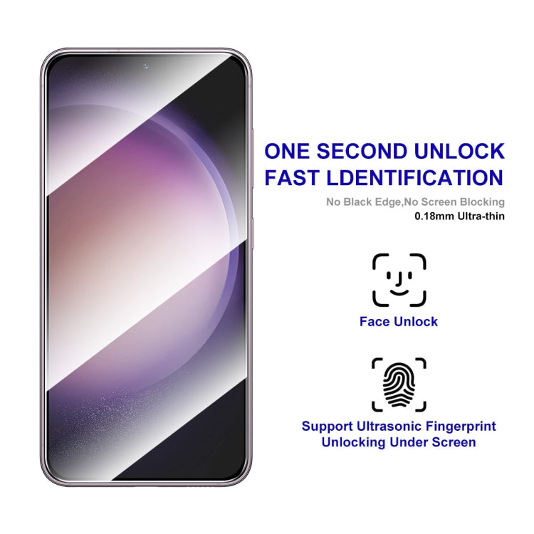 For Samsung Galaxy S24+ 5G 5pcs ENKAY Hat-Prince 0.18mm High Aluminum-silicon Tempered Glass Film, Support Ultrasonic Fingerprint Unclock
