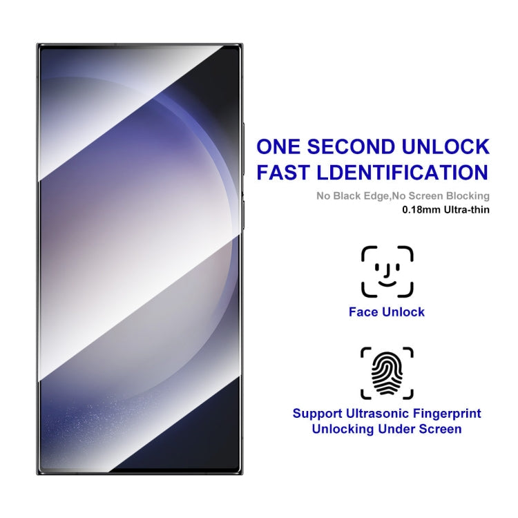 For Samsung Galaxy S24 Ultra 5G 5pcs ENKAY Hat-Prince 0.18mm High Aluminum-silicon Tempered Glass Film, Support Ultrasonic Fingerprint Unclock