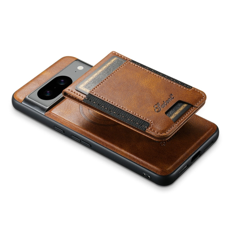 For Google Pixel 7a Suteni H17 Oil Eax Leather Detachable Wallet Phone Case(Brown)