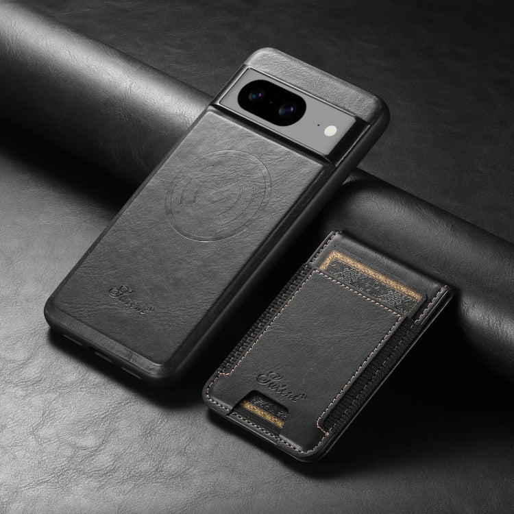 For Google Pixel 7 Pro Suteni H17 Oil Eax Leather Detachable Wallet Phone Case(Black)