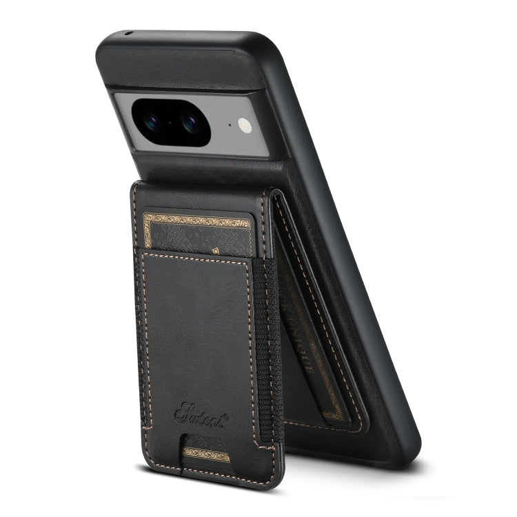 For Google Pixel 6 Pro Suteni H17 Oil Eax Leather Detachable Wallet Phone Case(Black)