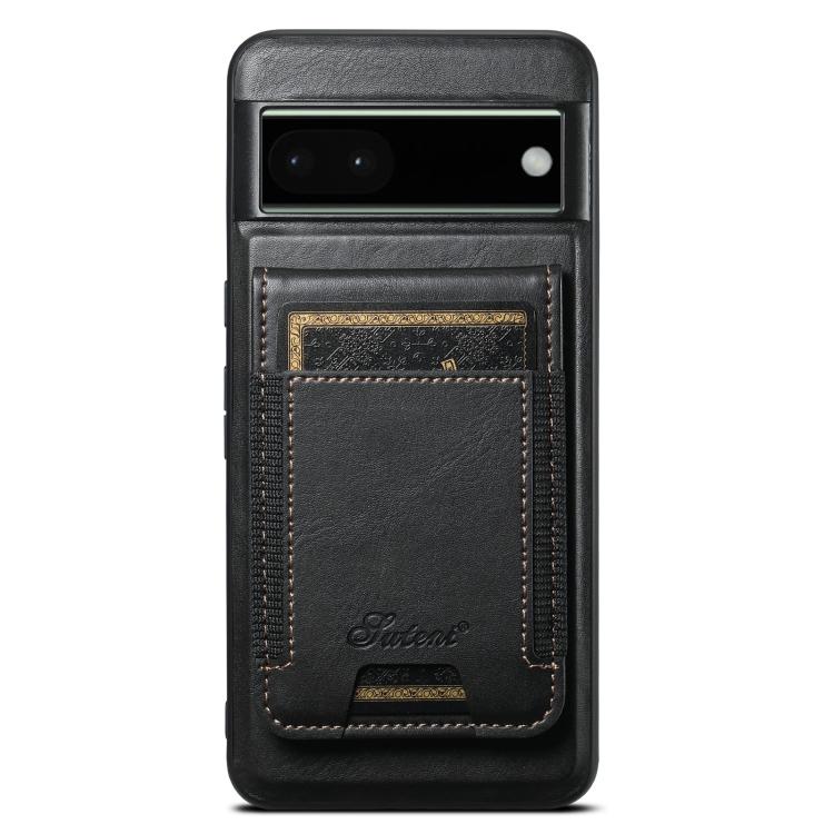 For Google Pixel 6 Pro Suteni H17 Oil Eax Leather Detachable Wallet Phone Case(Black)