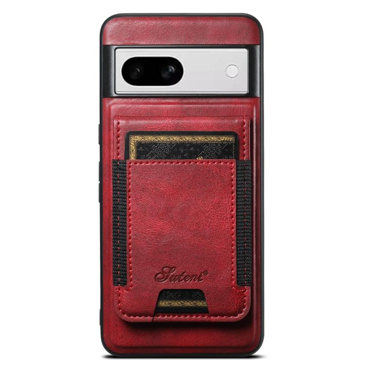 For Google Pixel 8a Suteni H17 Oil Eax Leather Detachable Wallet Phone Case(Red)