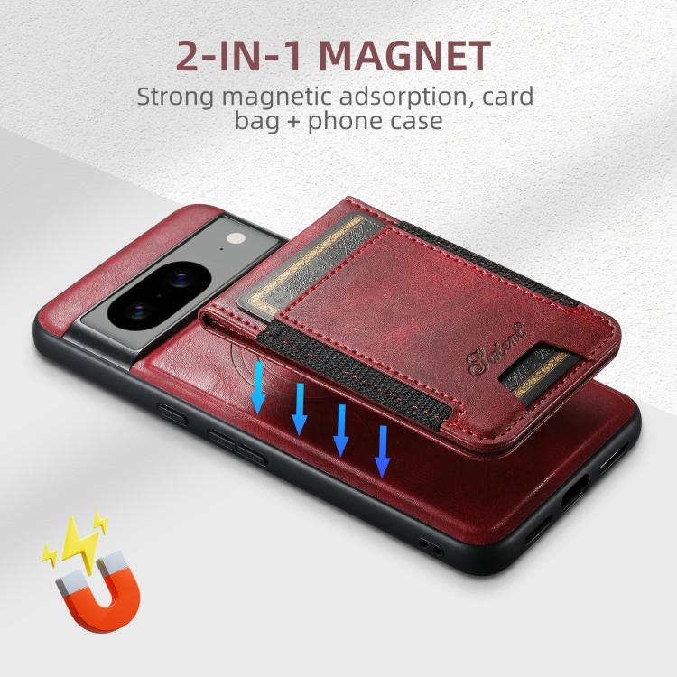 For Google Pixel 10 Pro Suteni H17 Oil Eax Leather Detachable Wallet Phone Case(Red)