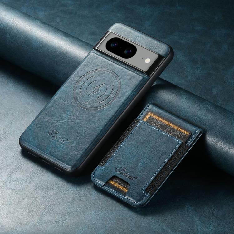 For Google Pixel 10 Pro Suteni H17 Oil Eax Leather Detachable Wallet Phone Case(Blue)