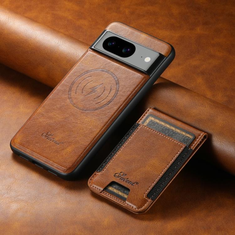 For Google Pixel 10 Suteni H17 Oil Eax Leather Detachable Wallet Phone Case(Brown)